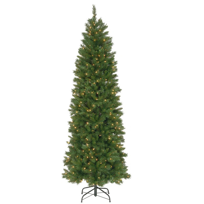 Green Fir Artificial Christmas Tree with Clear Lights | Wayfair North America