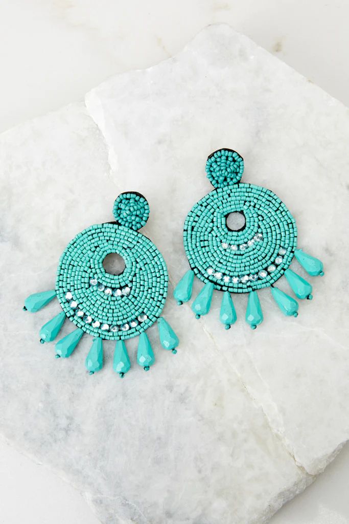 Not Like Others Turquoise Statement Earrings | Red Dress 