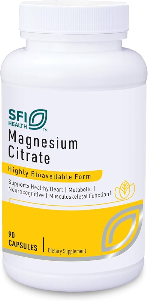 Klaire Labs SFI Health Magnesium Citrate - Readily Soluble Magnesium Supplement for Women & Men -... | Amazon (US)