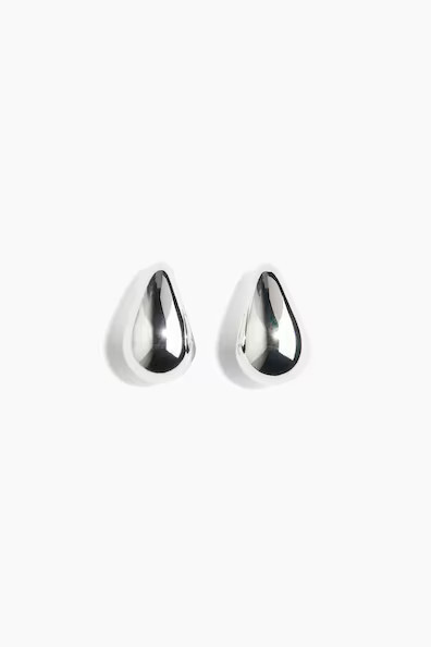H & M - Chunky Dome Earrings - Silver | H&M (US + CA)