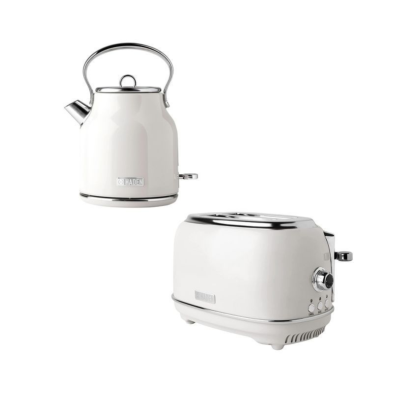 Haden Heritage 1.7 Liter Electric Kettle with 2 Slice Bread Toaster, White | Target