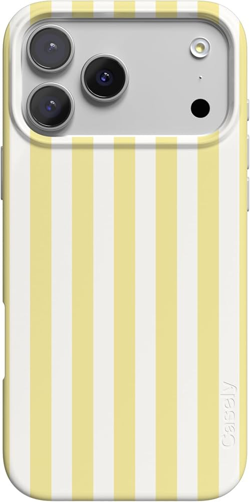 Casely iPhone 17 Pro Max Case | Butter Yellow Stripes | Sunday Best | Compatible with MagSafe | C... | Amazon (US)