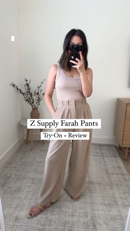 You know how much I love my new Z Supply Farrah pants, so I thought I’d break down all the details

 These are my holy grail trousers for spring and summer. They’re a linen blend which makes them drape and move beautifully. The high rise is super flattering and I love the pleated details in the front. 

The inseam is 26 ¼” which makes them great for petites. 

Since I wanted to be able to wear them with flats,  I ended up washing and drying them. They shrunk quite a bit, but with some steaming and stretching, the length is perfect!

Ordered in 4 colors in all xs. 

Spring Style, spring outfits, petite pants, petite trousers 

#LTKSeasonal #LTKstyletip