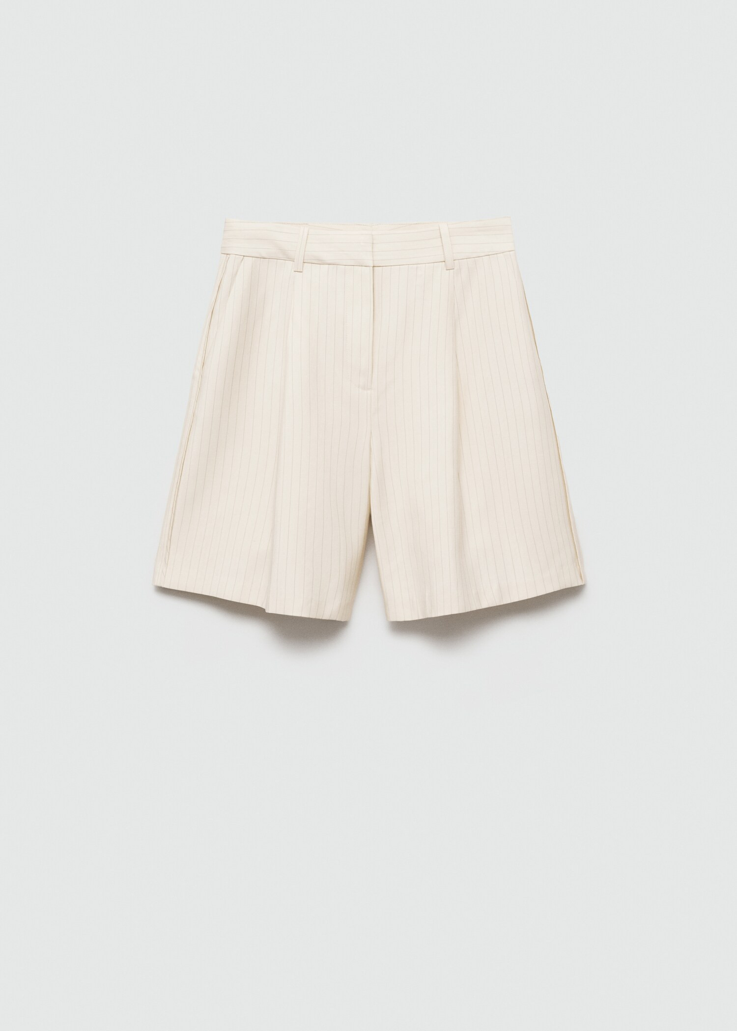 Straight-fit striped bermuda shorts  - Woman | MANGO United Kingdom | MANGO (UK)