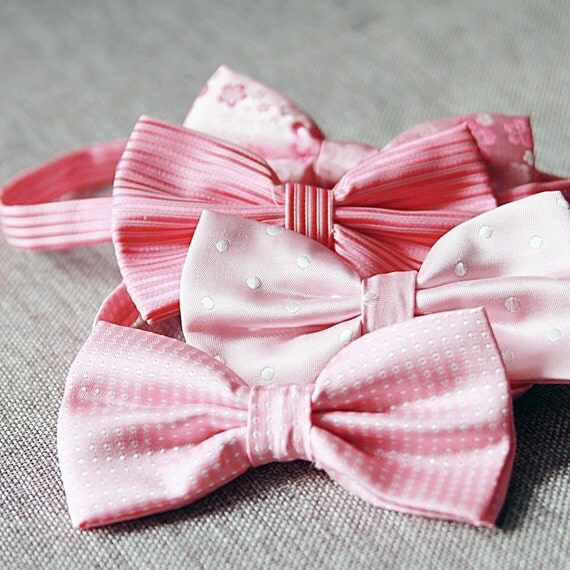 Pink Men Boys Bow Tie Bow Ties - Wedding Groom Bowtie Bowties - Dot Dots Strips Checks | Etsy (US)