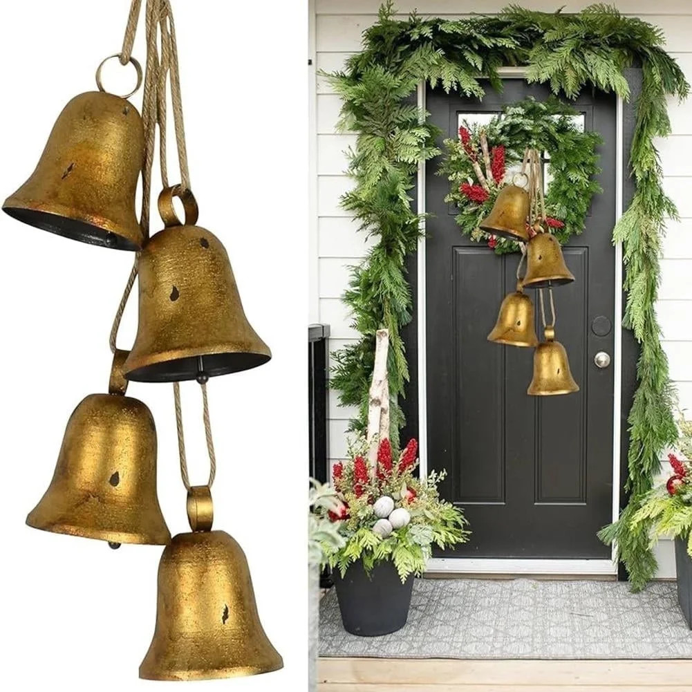 QHUDLV Decorative Bells, 4-Piece Set of Harmonious Bells, Vintage Handmade and Rustic Lucky Chris... | Walmart (US)