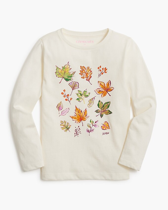 Girls' fall leaves graphic tee | J.Crew Factory