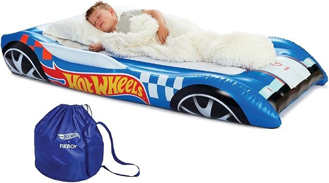 Hot Wheels & FUNBOY Kids Sleepover Bed & Air Mattress. Perfect for Sleepovers. Includes Carrying ... | Amazon (US)
