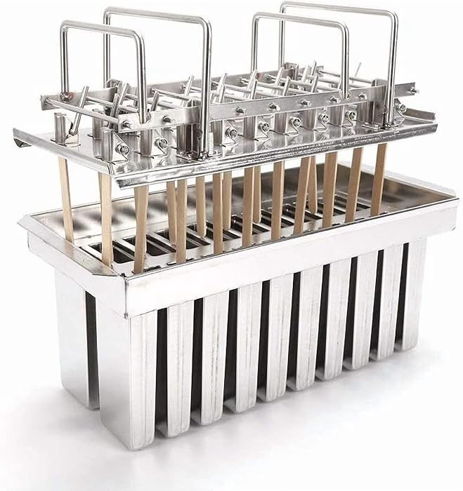 Stainless Steel Popsicle Molds, 20 Piece Set, comes with 50 Reusable Bamboo Sticks, and Plant Bas... | Amazon (US)