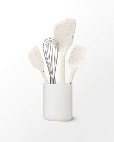 GIR: Get It Right Premium Silicone Utensil Set - Non-Stick Heat Resistant Kitchen Cooking and Serving Utensils - Silicone Spatula, Flip/Turner, Spoonula, Whisk, and Storage Container- Sprinkle | Amazon (US)