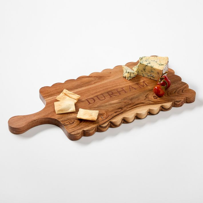 Scalloped Wood Cheese Board | Mark and Graham