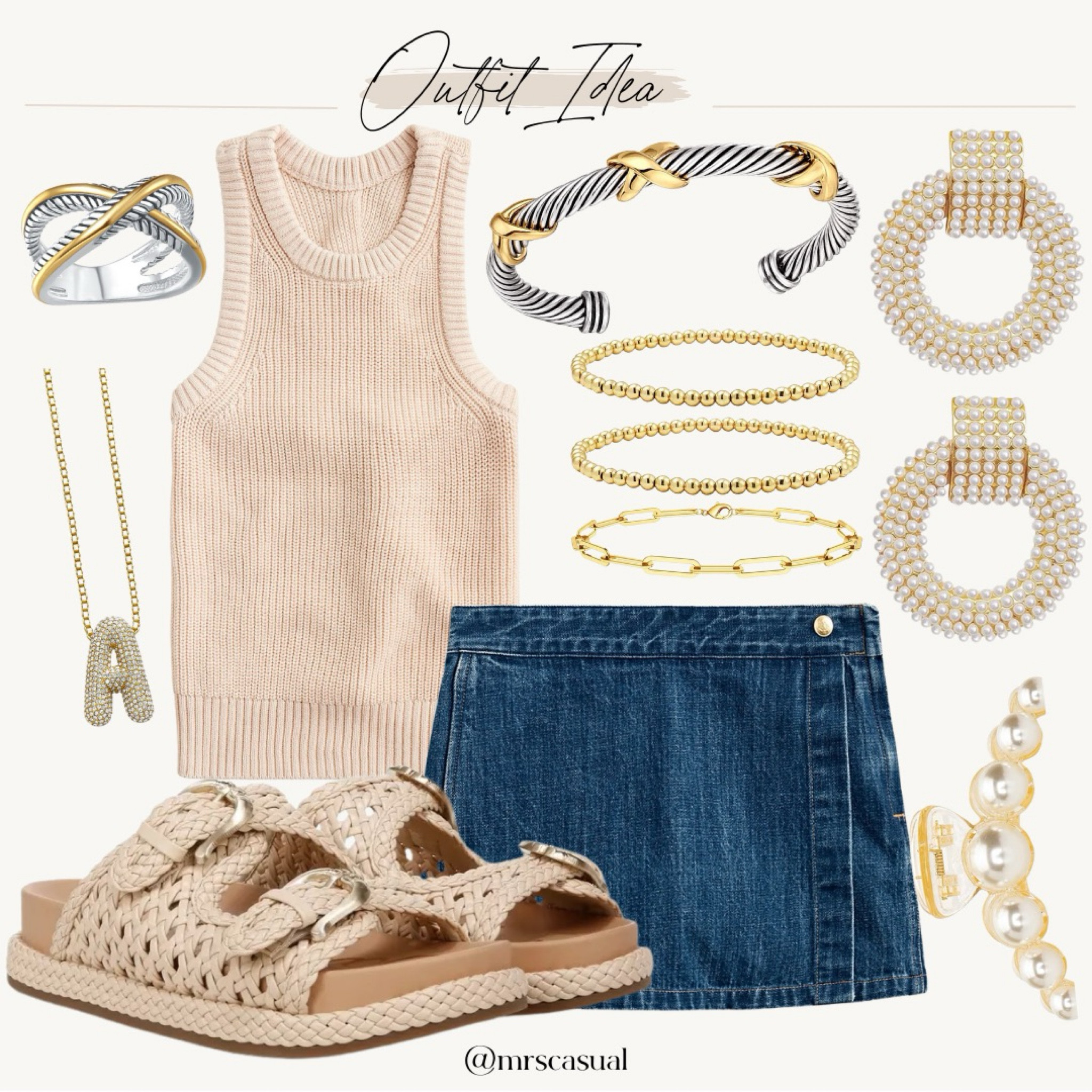 Needing this denim skort in my life ❣️ easy summer outfit idea 

#LTKsalealert #LTKfindsunder100 #LTKSeasonal