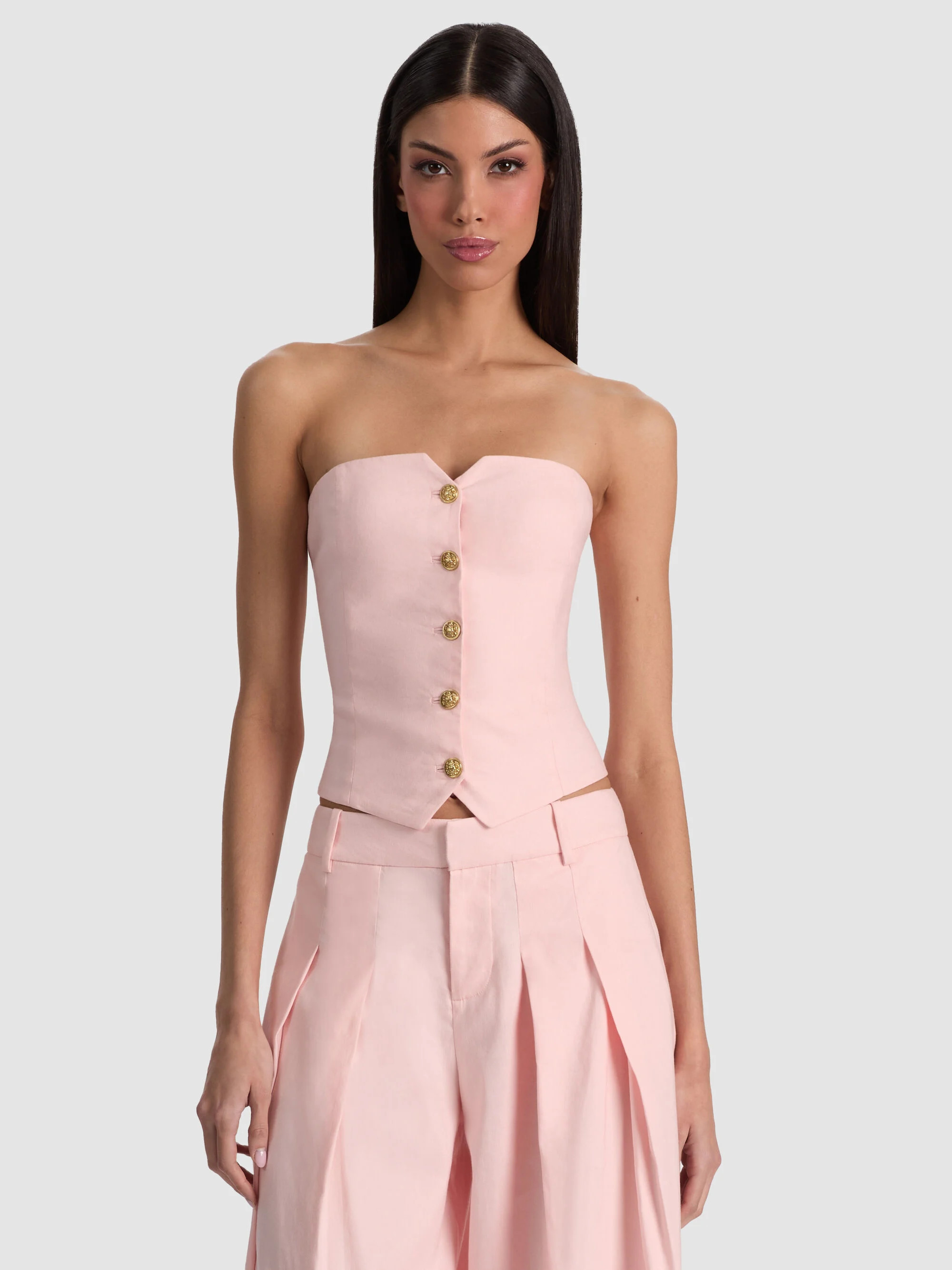 KELCEY STRAPLESS VEST | Alice + Olivia