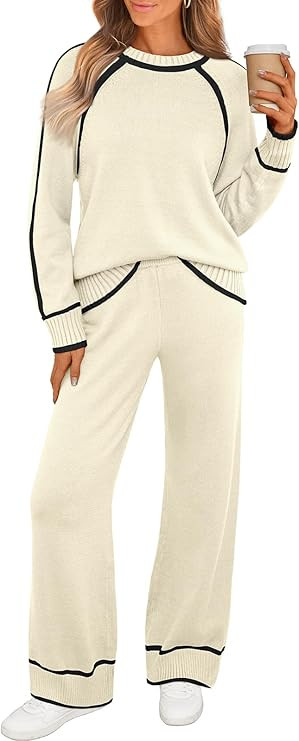 LILLUSORY 2 Piece Knit Lounge Set Womens Matching Sweater Sets | Amazon (US)