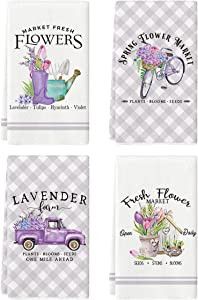 Artoid Mode Spring Flower Market Lavender Farm Home Kitchen Towels, 18 x 26 Inch Holiday Spring S... | Amazon (US)