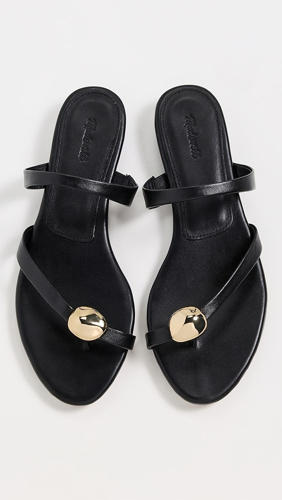 Madewell The Mila Organic Hardware Thong Slide Sandals in Leather | Shopbop | Shopbop