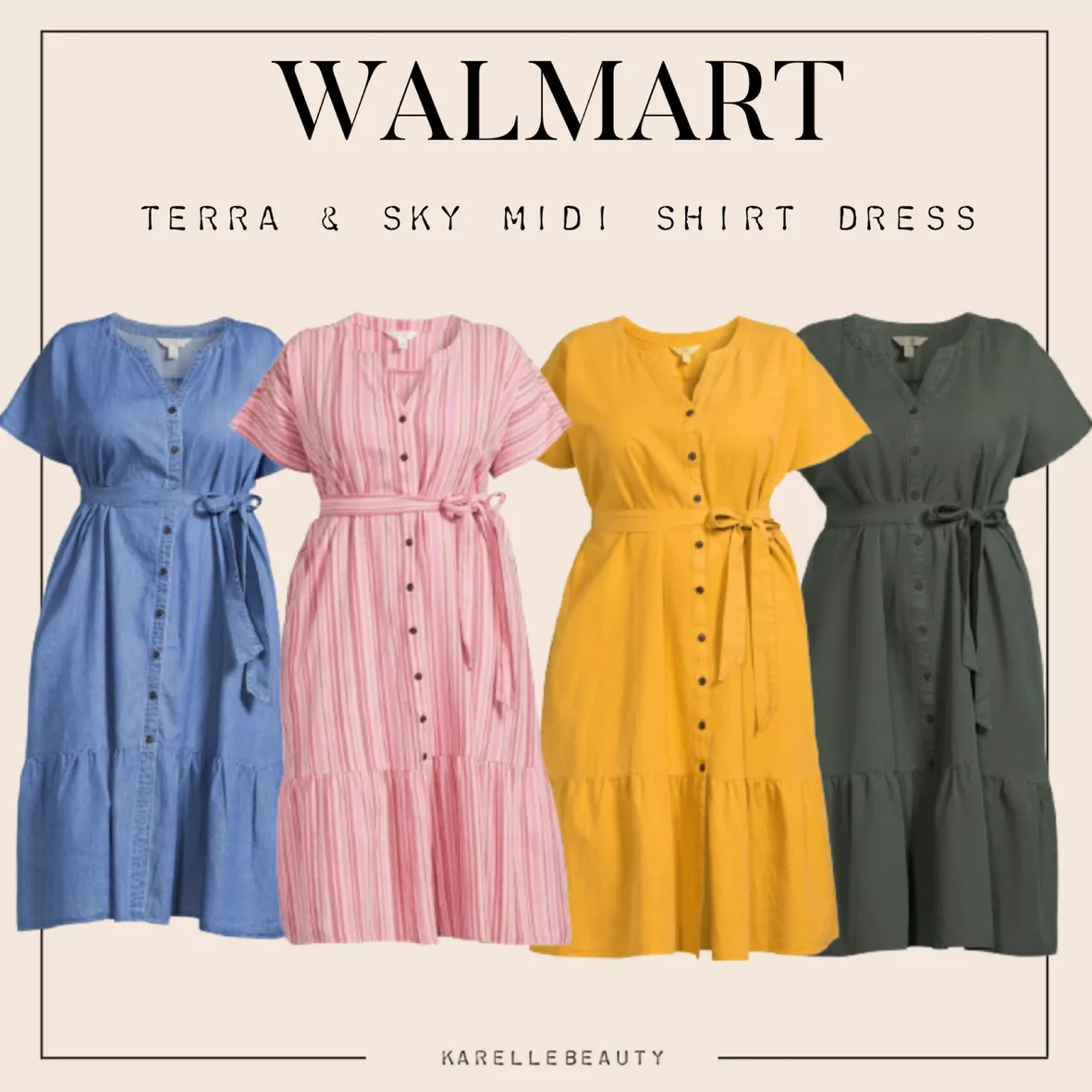 Terra & Sky Plus Size Midi Dress