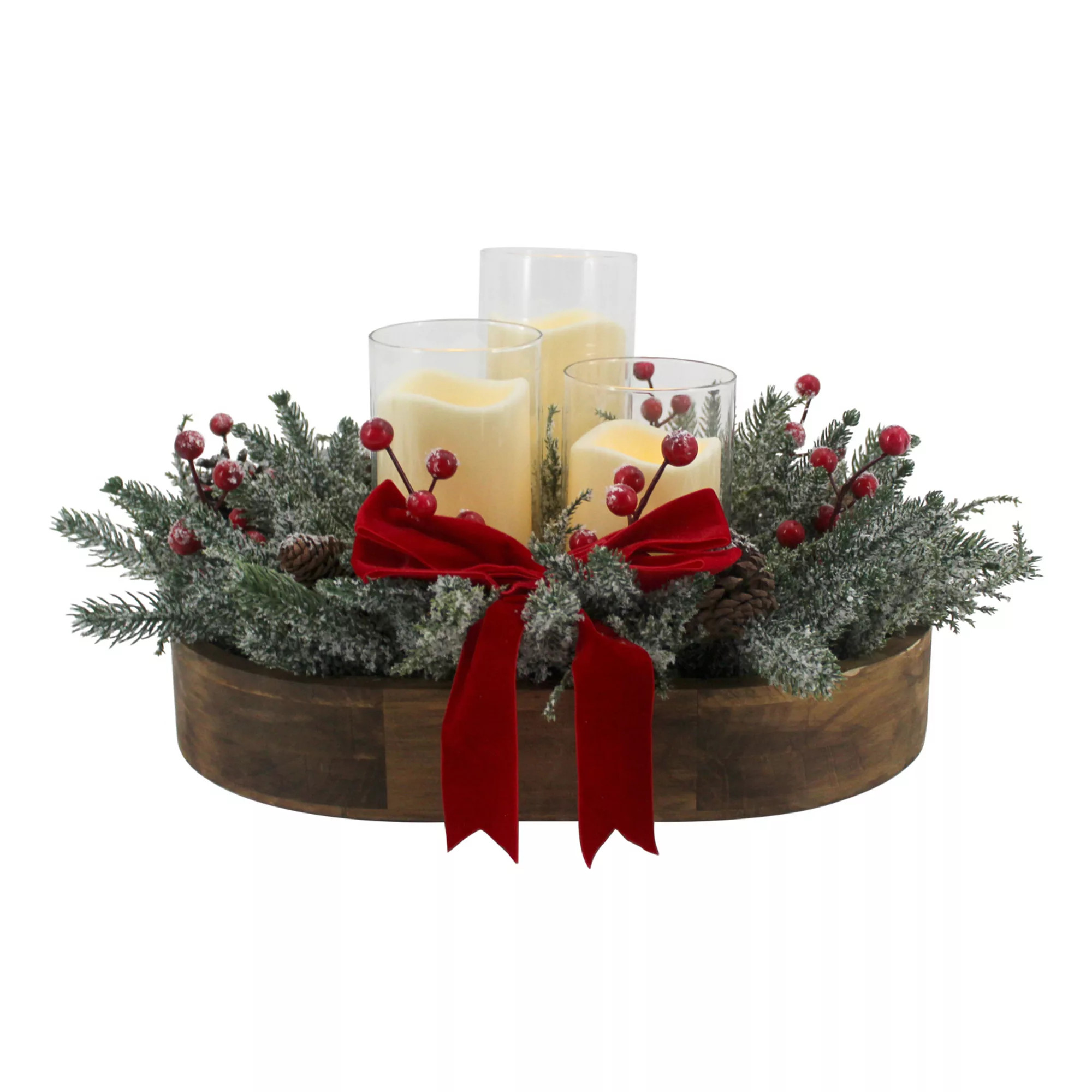St. Nicholas Square® LED Botanical Wood Centerpiece, Multi | Kohl's