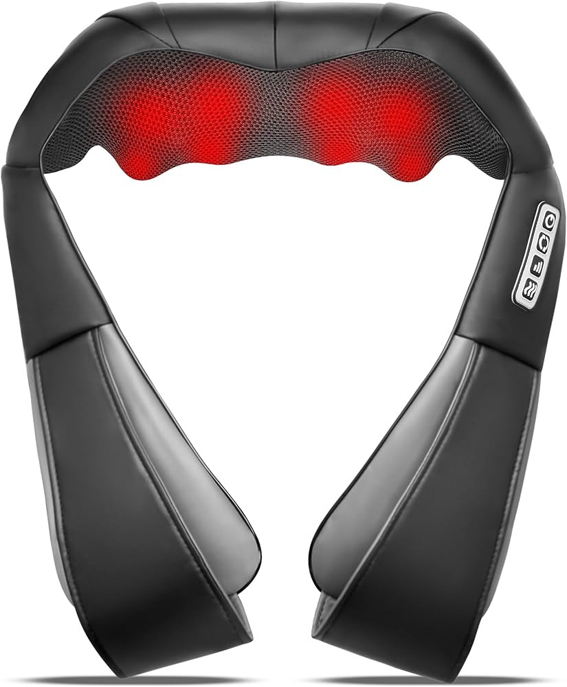 Shiatsu Neck and Back Massager with Heat, Electric Deep Tissue Kneading Neck and Shoulder Massage... | Amazon (US)