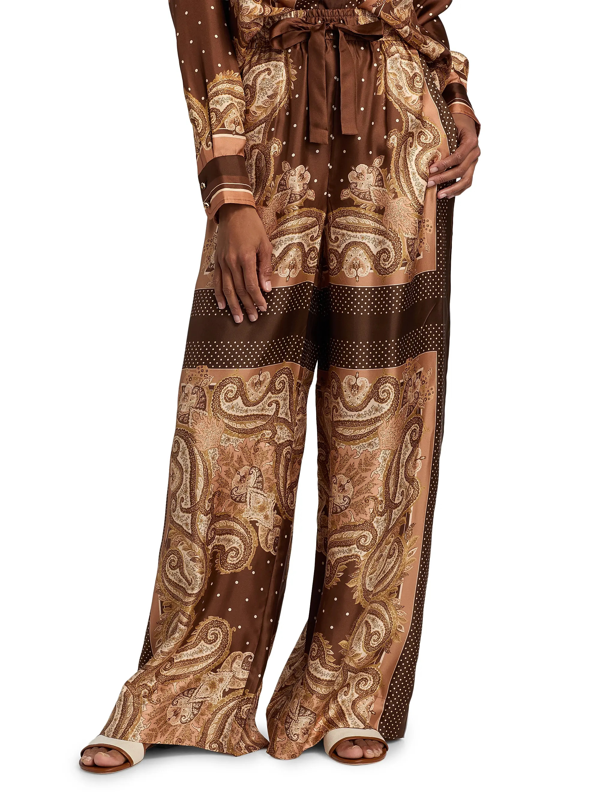 Luna Printed Silk Track Pants | Saks Fifth Avenue