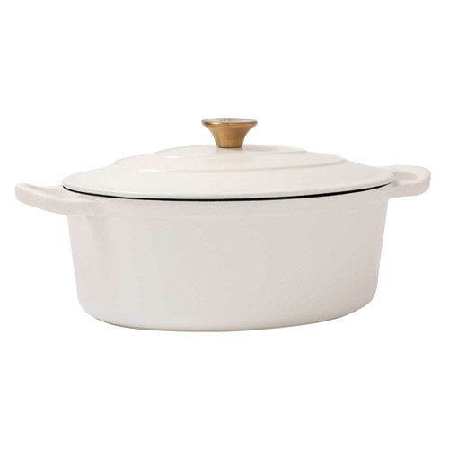 Temple & Webster 5.5L Oval Cast Iron Dutch Oven | Temple & Webster AU