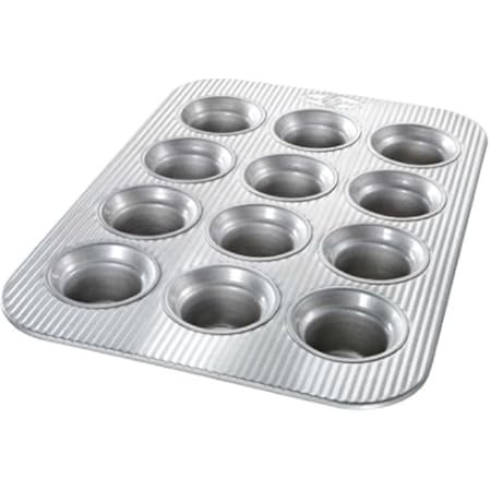 USA Pan Bakeware Cupcake and Muffin Pan, Nonstick Quick Release Coating, 12-Well, Aluminized Steel | Amazon (US)