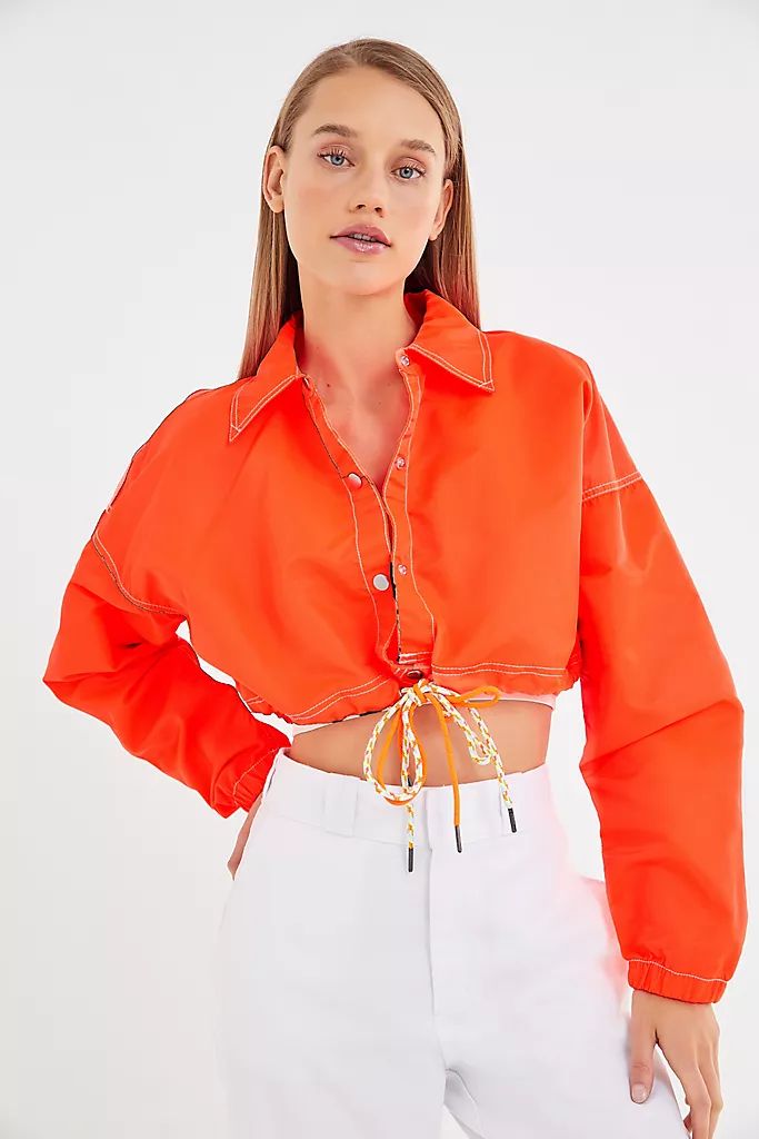 UO Mika Nylon Cropped Jacket | Urban Outfitters (US and RoW)
