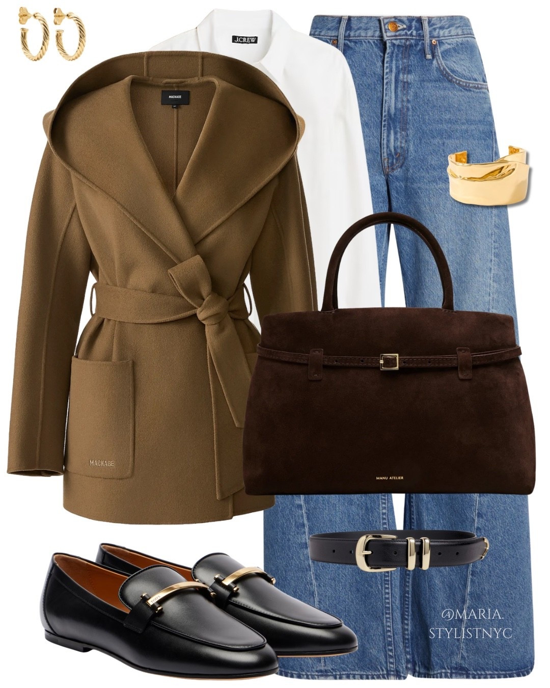 Loving this combination of a cozy hooded coat, classic wide-leg denim, and those perfect black loafers. The rich brown suede bag ties it all together! 🤎✨

#LTKSaleAlert #LTKootd #LTKSeasonal