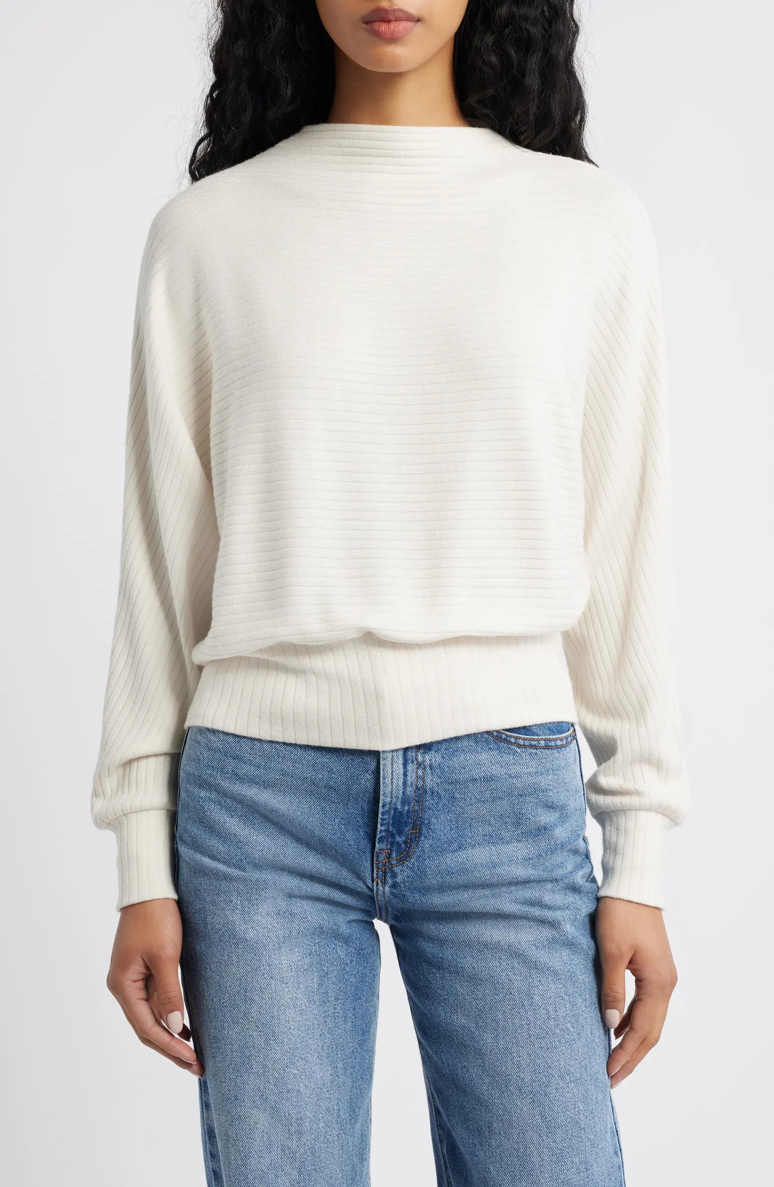 Mock Neck Dolman Sleeve Sweater | Nordstrom