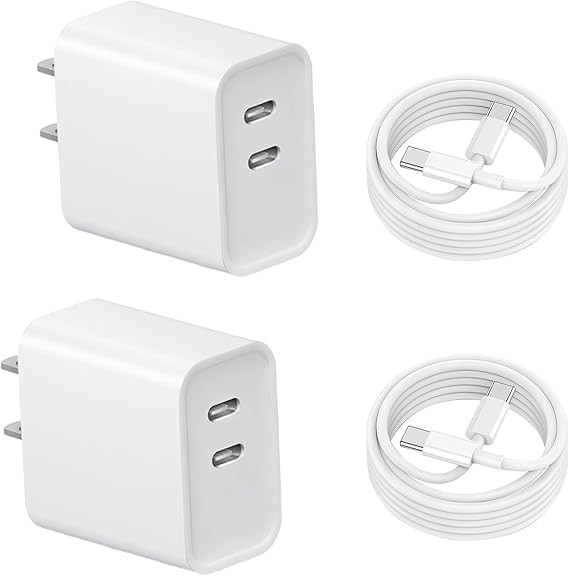 iPhone 17 16 15 Charger: Fast Charging - USB C Charger - i Phone 17 16 Charging with 2 Pack Cable... | Amazon (US)