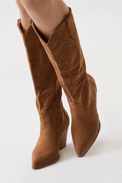 Faux Suede Cowboy Boots | Forever 21 (US)