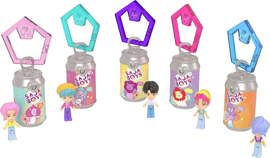 Polly Pocket x Kpop Demon Hunters Dolls, Saja Boys 5-Pack Micro Keychain Figures, Soda Pop Can Ch... | Amazon (US)