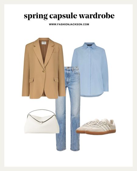 2024 Spring Capsule Wardrobe #springfashion #capsulewardrobe #springoutfit #springcapsule #camelblazer #blazeroutfit #sambasoutfit #adidas #toteme #fashionjackson

#LTKfindsunder100 #LTKSeasonal #LTKstyletip