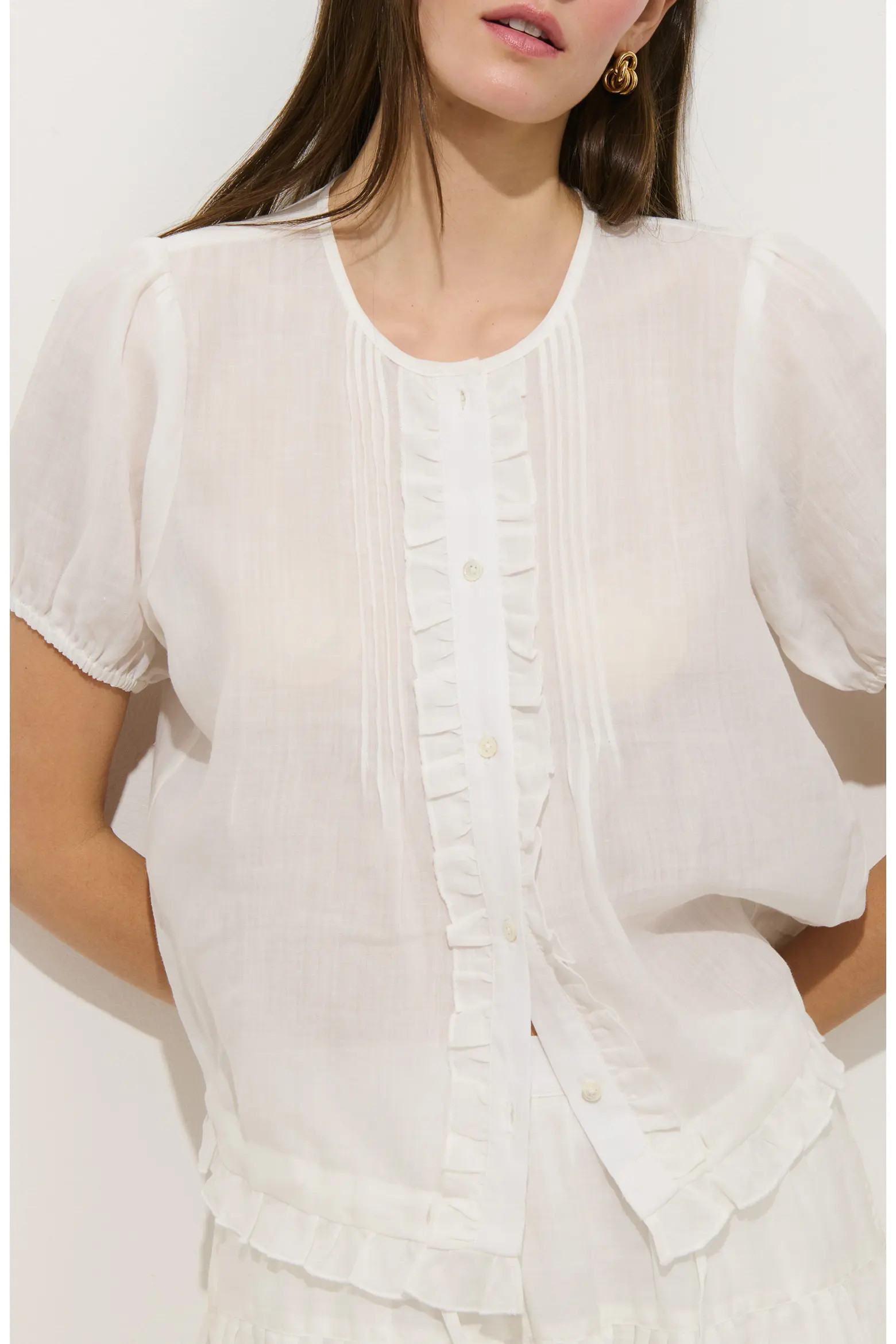 Brittany Ruffle Pintuck Top (Women) | Nordstrom | Nordstrom