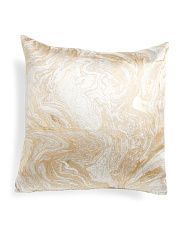 Made In Usa 22x22 Marmo Metallic Pillow | Marshalls