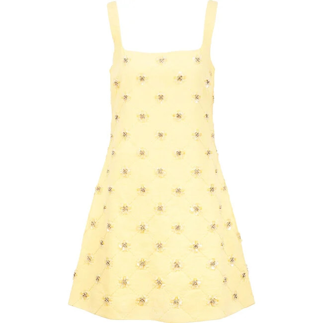 Tanya Taylor | Barton Dress, Lemon Meringue | Linen (Yellow, Size 4) | Maisonette | Maisonette