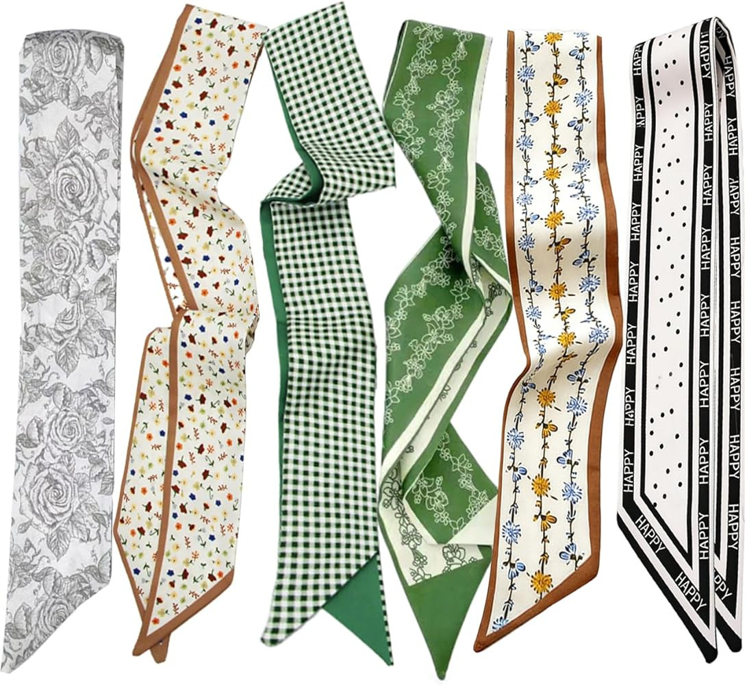 Hioyiwse Purse Scarf Handbags For Women Skinny Hair Neck Accessories Scarves With Bag Scarfs Hand... | Amazon (US)