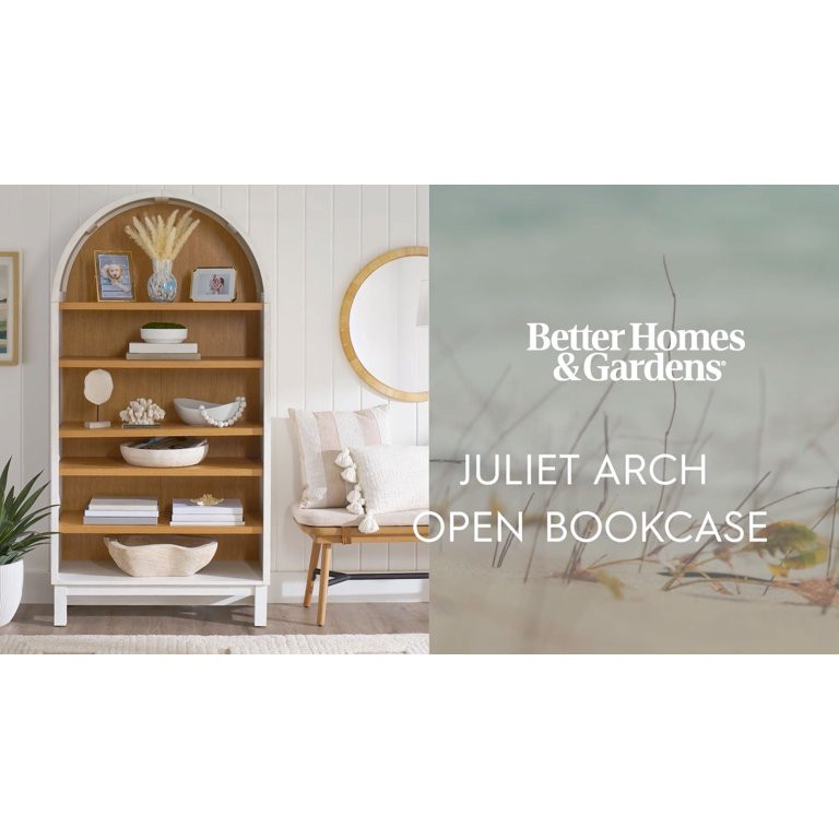 Better Homes & Gardens Juliet Open Arch Bookcase, Rich Black and Light Honey | Walmart (US)