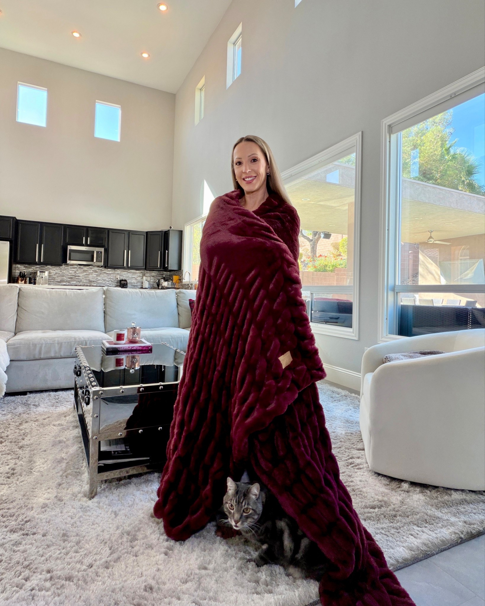 #ad Thanksgiving decor - Lola blankets sale now on! The it-girl blanket everyone’s talking about 🫶🏻 I got the @lolablankets in burgundy from their holiday collection and honestly it’s the softest blanket I’ve ever felt and comes in over 50 colors including camo. They’ve given me 48-hour early access to their Black Friday sale to share with you with 55% off with code EVE55. I’ll be grabbing a few more because now everyone in the house wants one to snuggle under at night. They also make great gifts for everyone in the family! Don’t forget the matching pillows!

#lolablankets #giftideas #homedecor #blackfridaysale 

#LTKHoliday #LTKHome #LTKGiftGuide