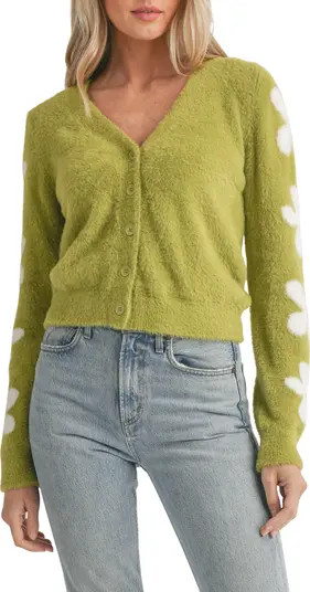 Floral Sleeve Crop Cardigan | Nordstrom