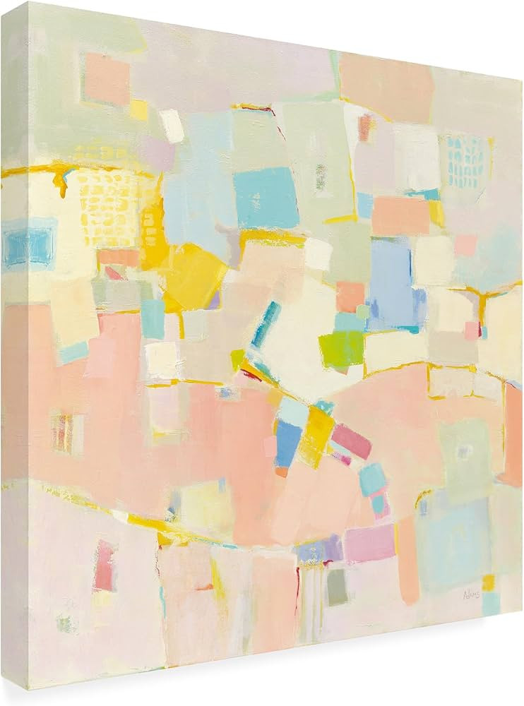 Wrapped Canvas Wall Art - Phyllis Adams 'Block Party' Wall Art for Living Room, Bedroom, or Offic... | Amazon (US)