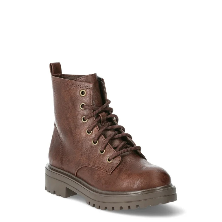 Wonder Nation Little & Big Girls Combat Boot - Walmart.com | Walmart (US)