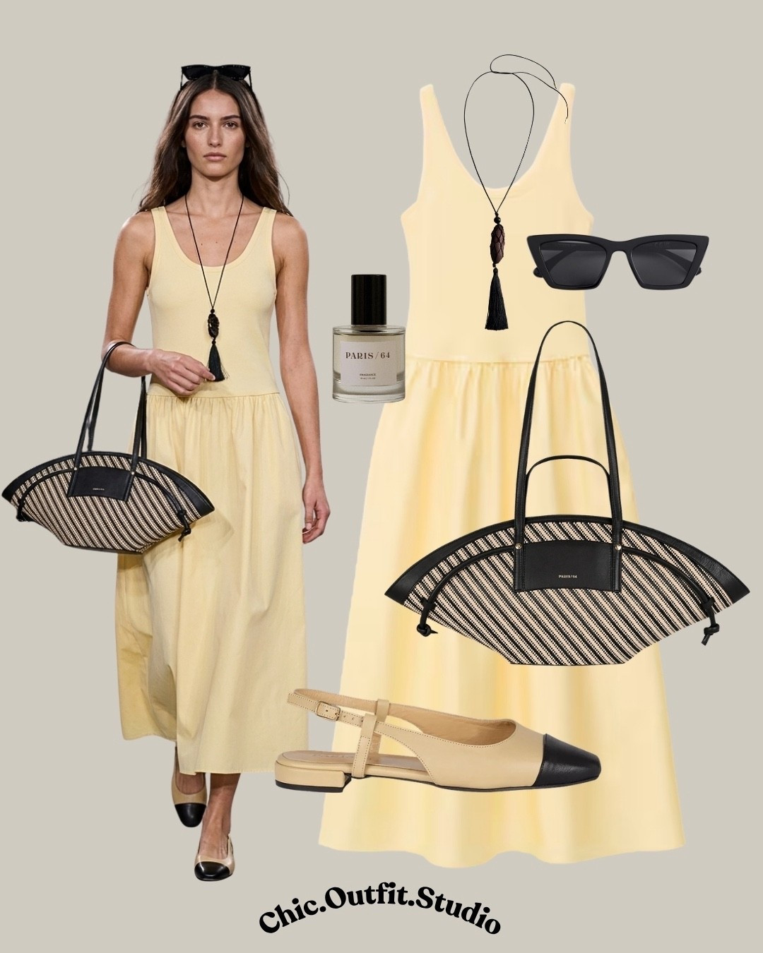 Yellow Dress & RIVIÈRE STRIPES BLACK BASKET from Paris64
✨A soft yellow flowy dress styled with the new RIVIÈRE STRIPES BLACK BASKET from Paris64 creates a feminine, airy summer outfit. The warm caramel leather contrasts beautifully with light tones, adding a refined, elevated touch.
✨Perfect for vacation outfits, summer brunch, seaside dinners, or daytime events.
✨Tags: RIVIÈRE STRIPES BLACK BASKET from Paris64, yellow dress outfit summer, feminine summer outfit women, vacation outfit ideas women, european summer style, elegant casual outfit, chic summer outfit women, resort outfit women, warm weather dress outfit


#LTKdresses #LTKsummer #LTKbag