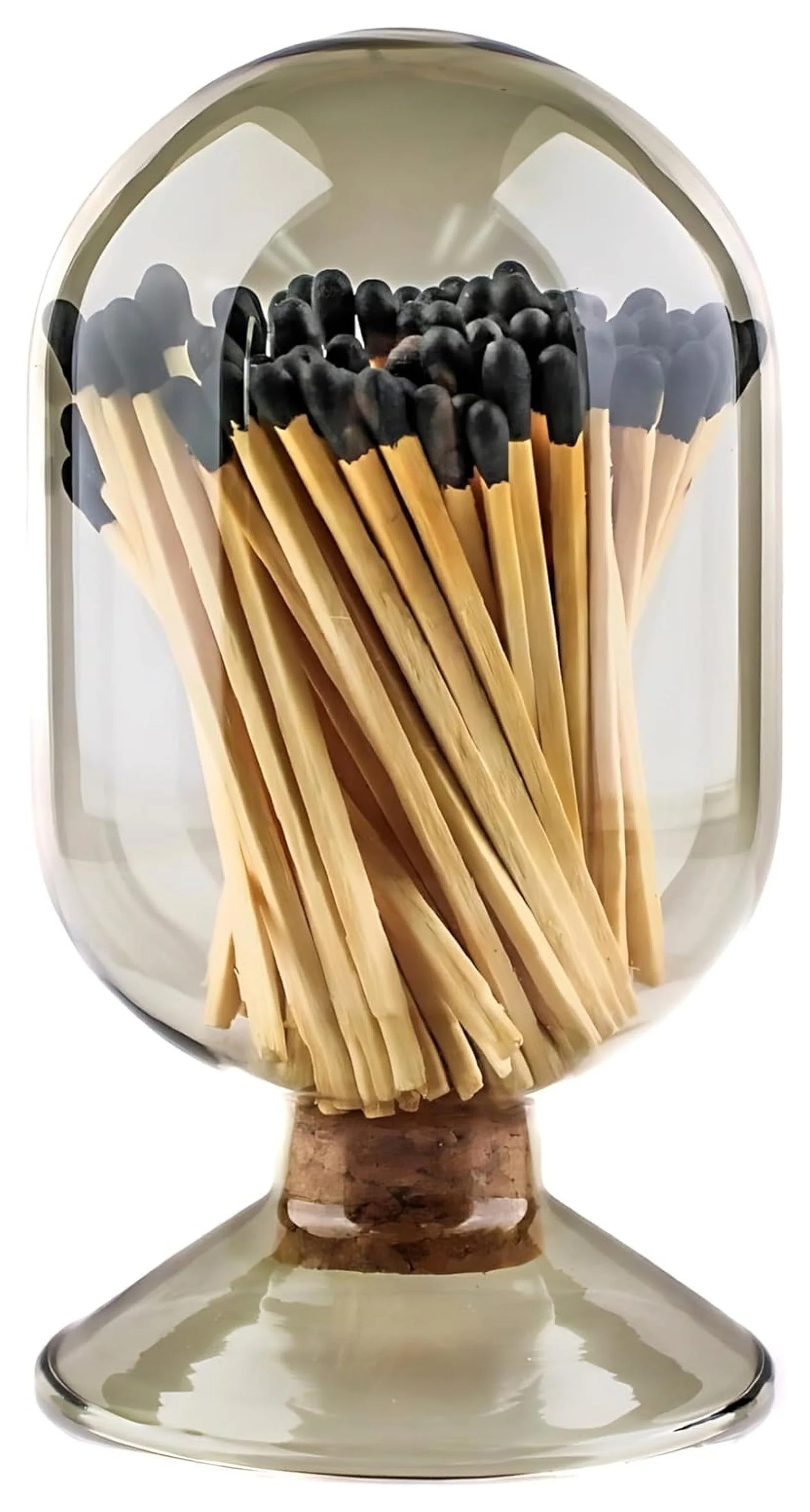 Smoke Gray Glass Matches Cloche | Includes Color Matches & Striker Strip!!! | Grey Tinted Decorat... | Walmart (US)