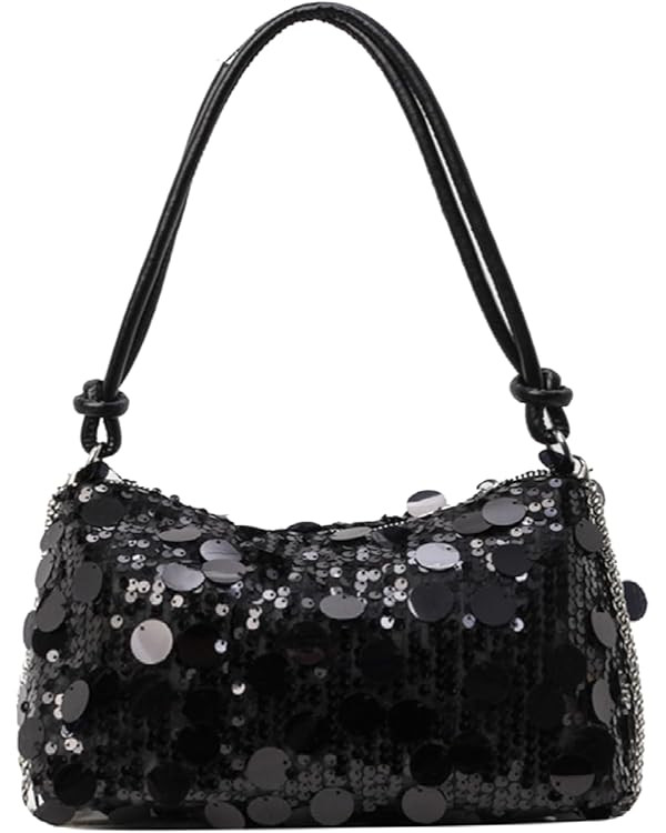 Women Sequin Bag Small Shoulder Tote Sparkly Purse Clutch Handbags Evening Bag Party Bling Glitte... | Amazon (US)