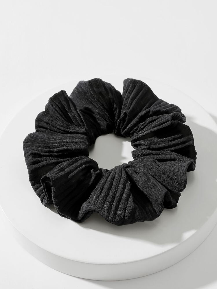 Solid Pleated Scrunchie | SHEIN