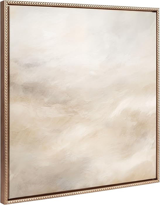 Kate and Laurel Sylvie Beaded Tonal Abstract Textural White and Beige Light Natural Neutrals Vint... | Amazon (US)