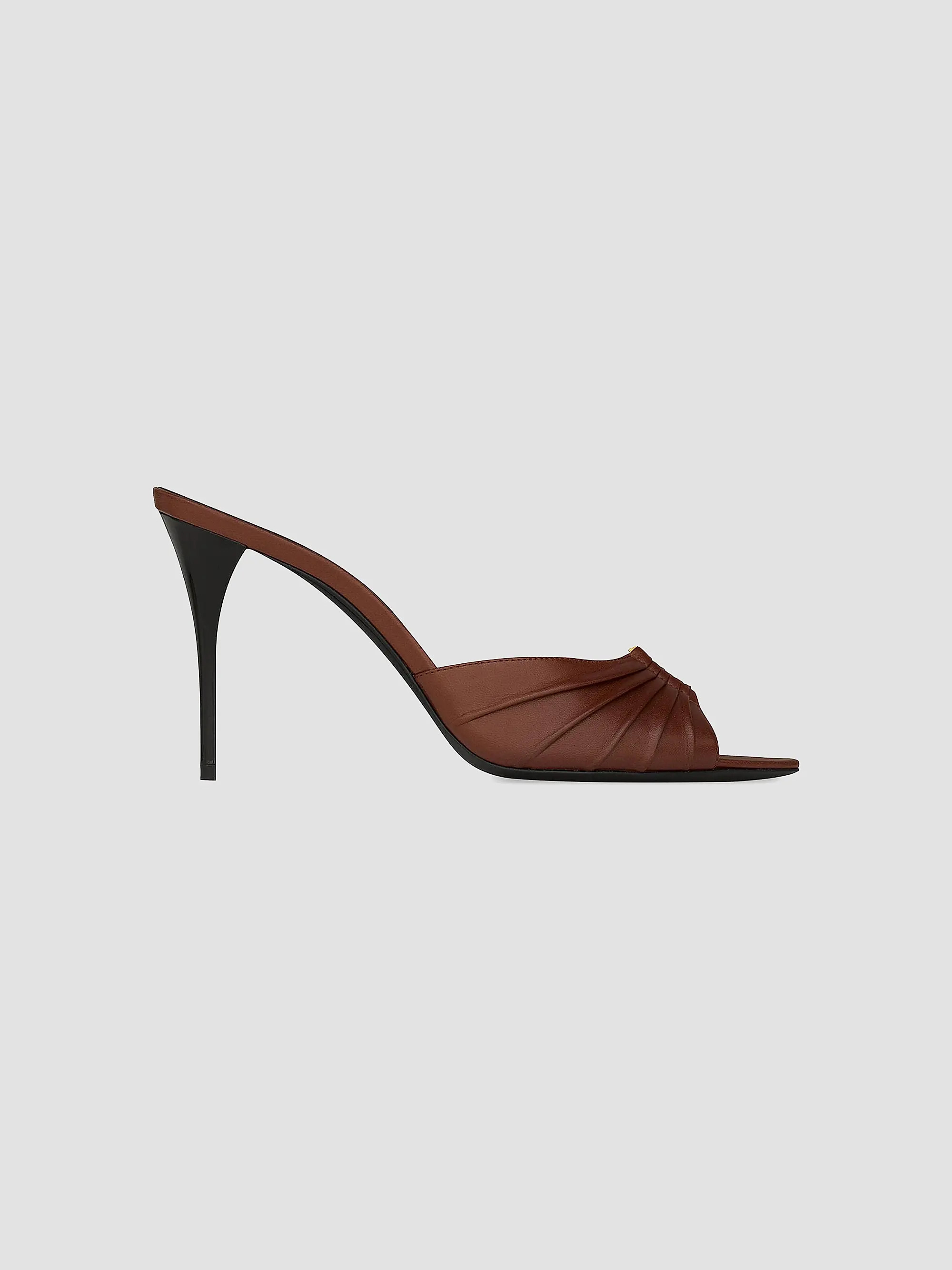 Saint Laurent Babylone Mules in Smooth Leather | Saks Fifth Avenue | Saks Fifth Avenue