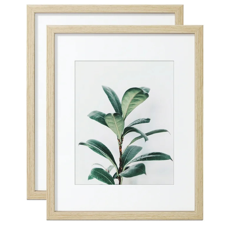 Afuly Picture Frames 8x10 with Mat Photo Frame 11x14 Natural Wood Texture Wall Mounted Set of 2, ... | Walmart (US)