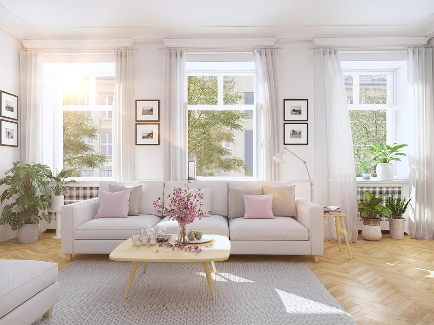 Central Park White Pinch Pleated Sheer Curtain 102 Inch Linen Textured Farmhouse Window Treatment... | Amazon (US)